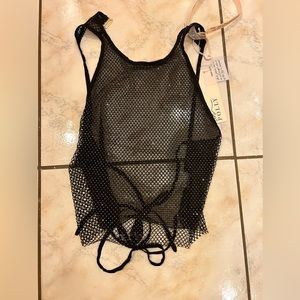 NWT oh Polly rhinestone crop top